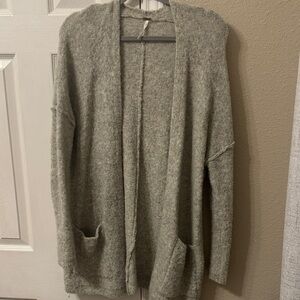 Free People Soft Gray Cardigan